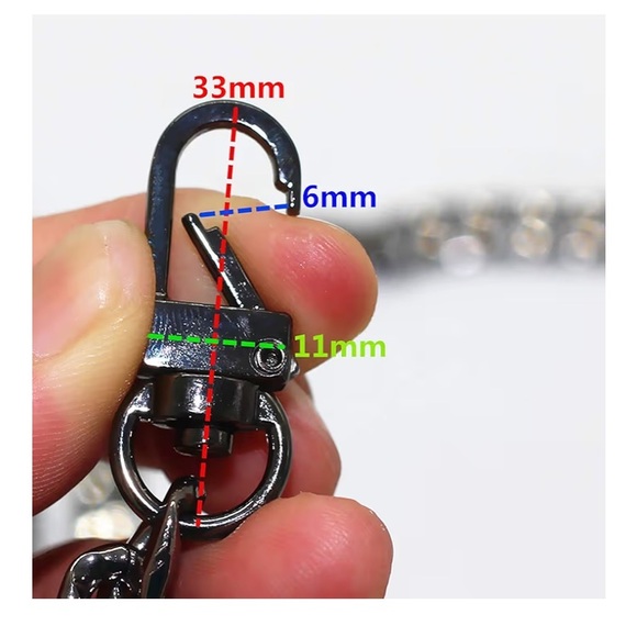 Gun metal black purse chain replacement strap. Looks good on Coach purses - Picture 3 of 3